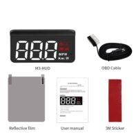 VODOOL Auto Elektronische System Wasser Temperatur Alarm Auto HUD OBD2 RPM Meter M3 Head Up Display