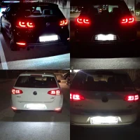 VW Kennzeichenlicht Leuchte GTi Golf 4 5 6 7 MK4 MK5 MK6 MK7 Passat B7 CC EOS Scirocco Beetle 2PCS LED Anzahl Kennzeichen Lichter Mit Canbus
